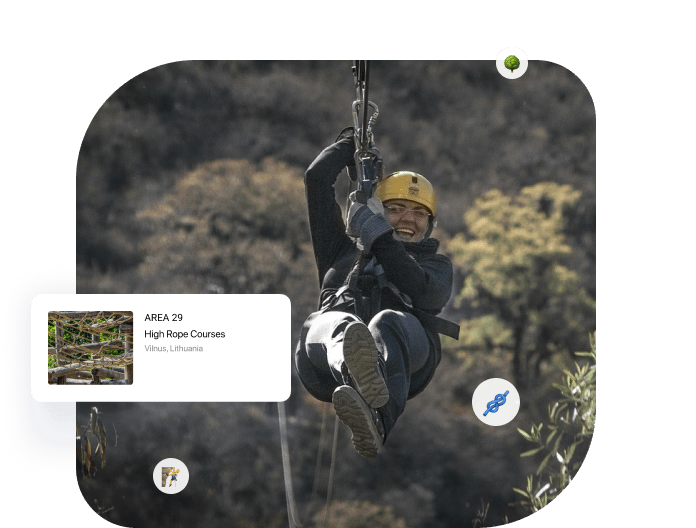 Online booking system for high rope courses